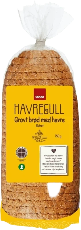 Coop Havregullbrød Skåret 750g