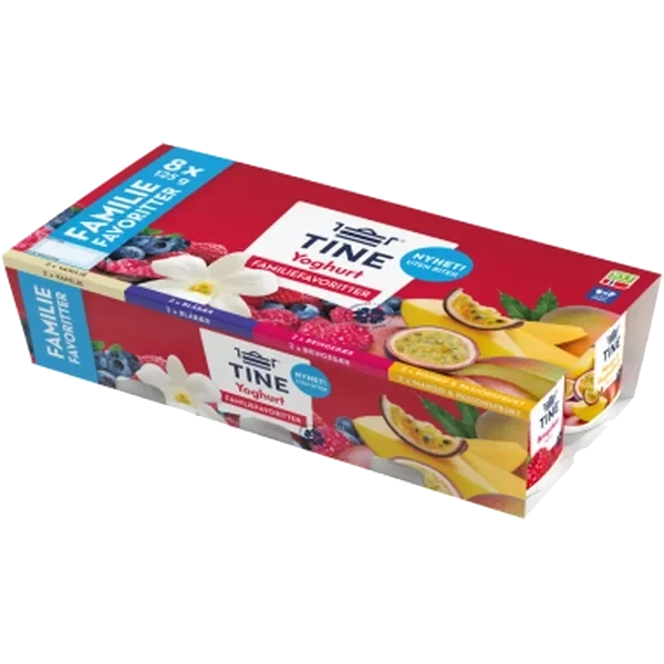 Tine Yoghurt Familiefavoritter 125g 8stk