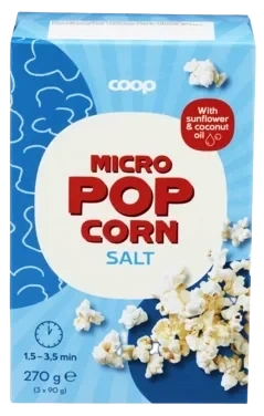 Micro Popcorn salt 3-pack non-palm oil