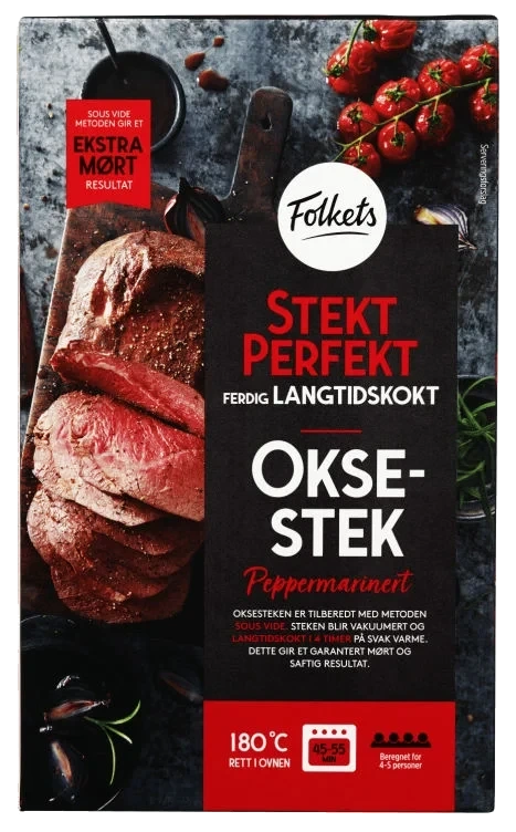 Oksestek m/pepper Ca1,3kg Stekt Perfekt