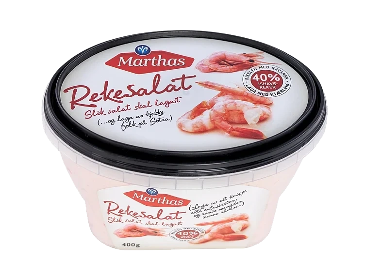 Rekesalat 40 % Reker 400g Marthas