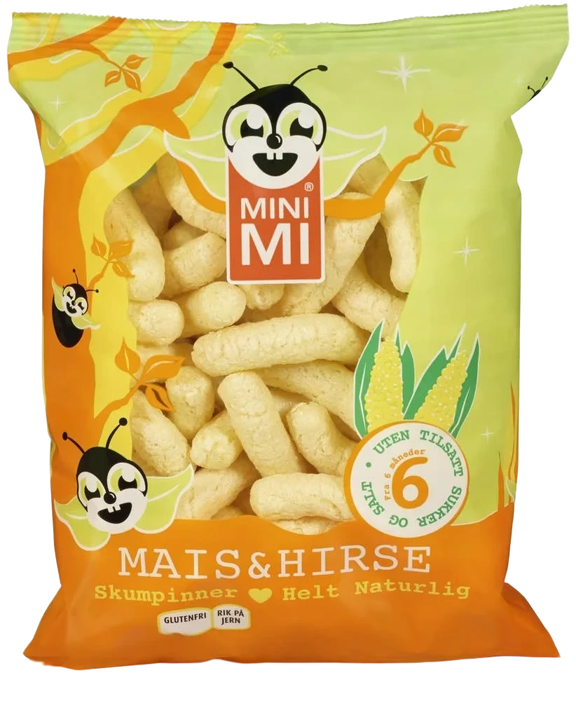 Skumpinner Mais&hirse 6mnd 40g Minimi