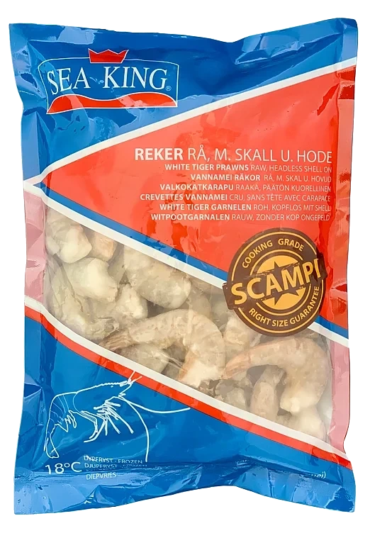 Scampi 16/20 rå med skall uten hode   750g