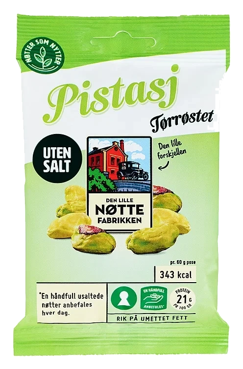 Dln pistasj uten salt  60g
