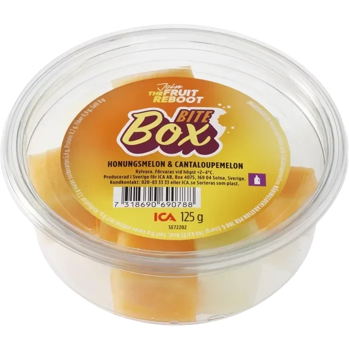 Bite box Honungsmelon & Cantaloupemelon 125g ICA