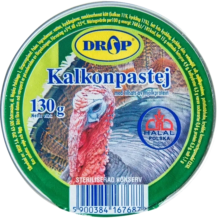 Kalkonpaté Halal 130g Drop