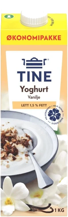 Tine Lettyoghurt Vanilje 1kg