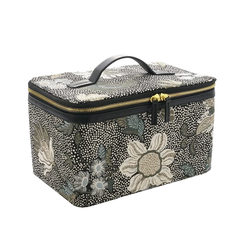 Ceannis Beauty Hard Box Black Flower Linen