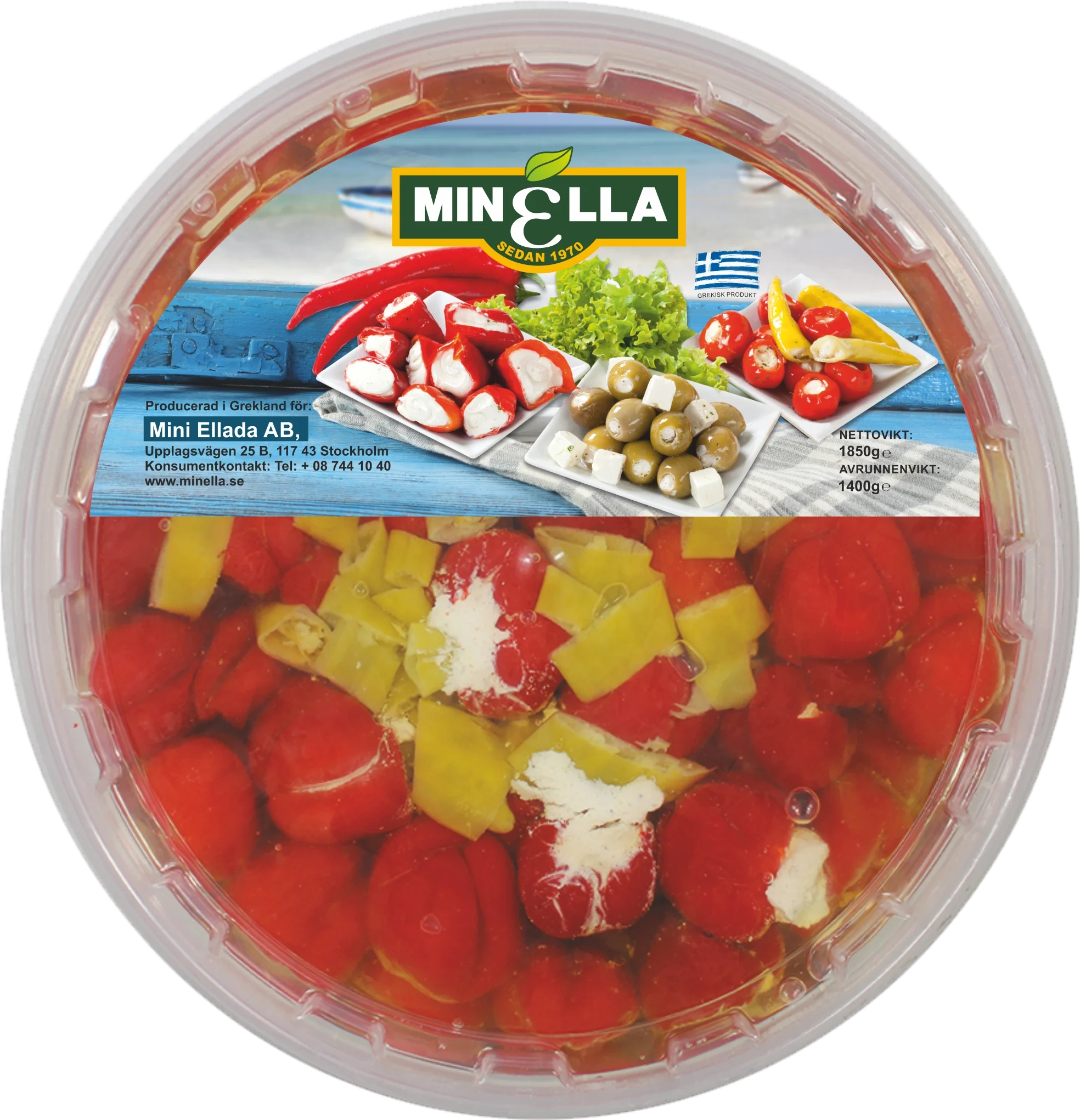 Chilipaprika, ostfylld