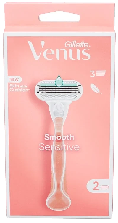 Barberhøvel venus smooth sensitive 2up   stk
