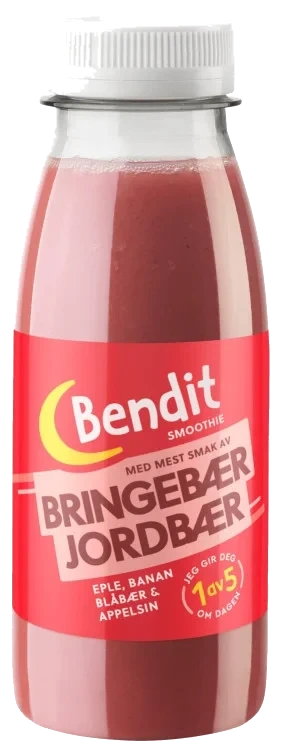 Smoothie Bringebær&Jordbær 250ml Bendit