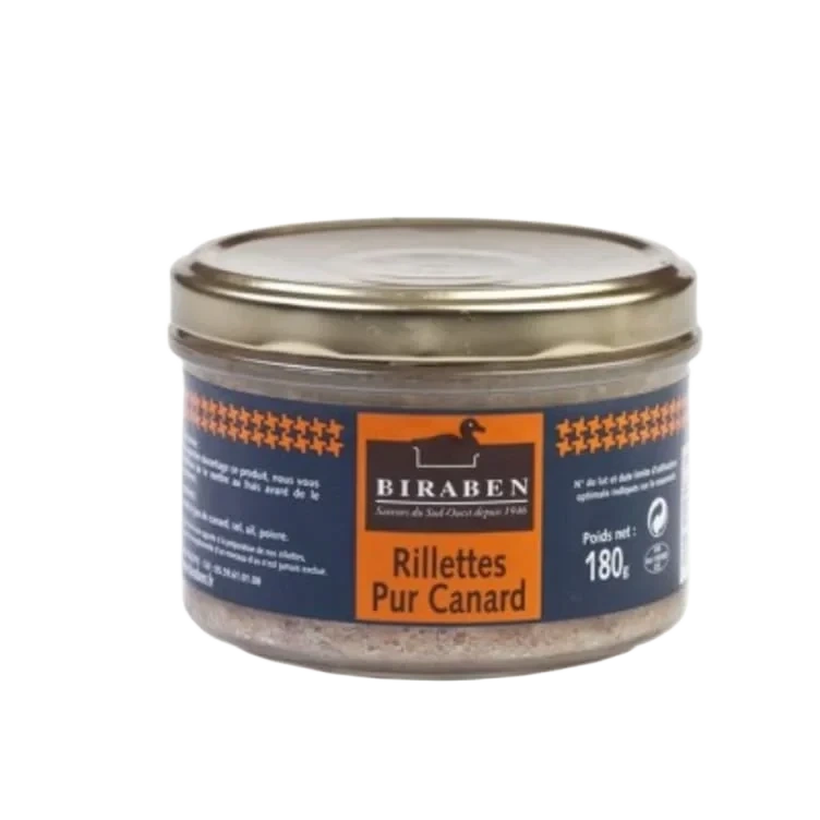 Rillettes av And 180g Biraben