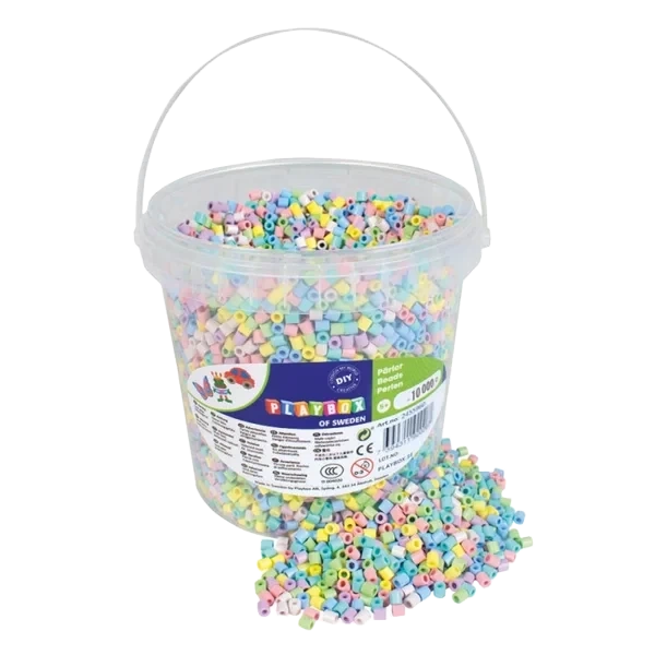 Rørperler Pastellmiks 10000 Stk I Bøtte