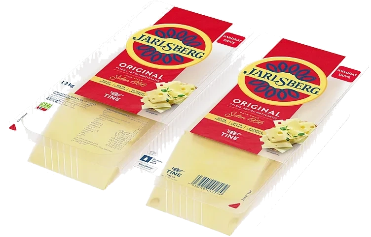 Jarlsberg 27 % kvadratskive 100x12g  1,2kg