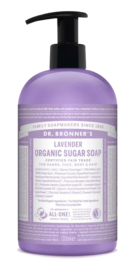 Dr. Bronner's Lavender Organic Sugar Soap 710 ml