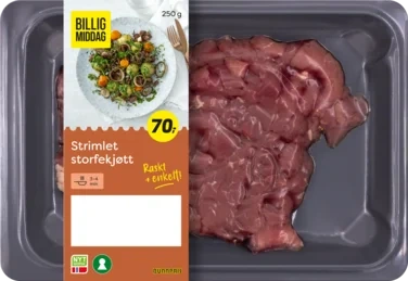 Billig Middag Storfe Strimler 250g