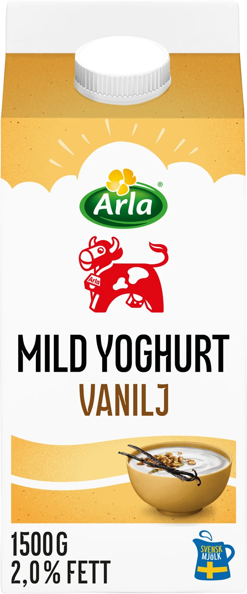 Mild yoghurt vanilj 2%