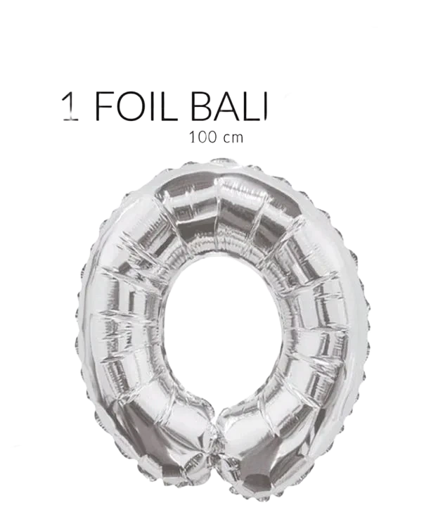 Folieballong 0 Sølv 100cm