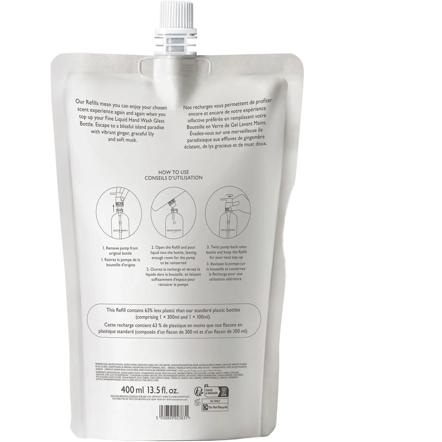 Molton Brown Heavenly Gingerlily Fine Liquid Hand Wash Refill 400 ml