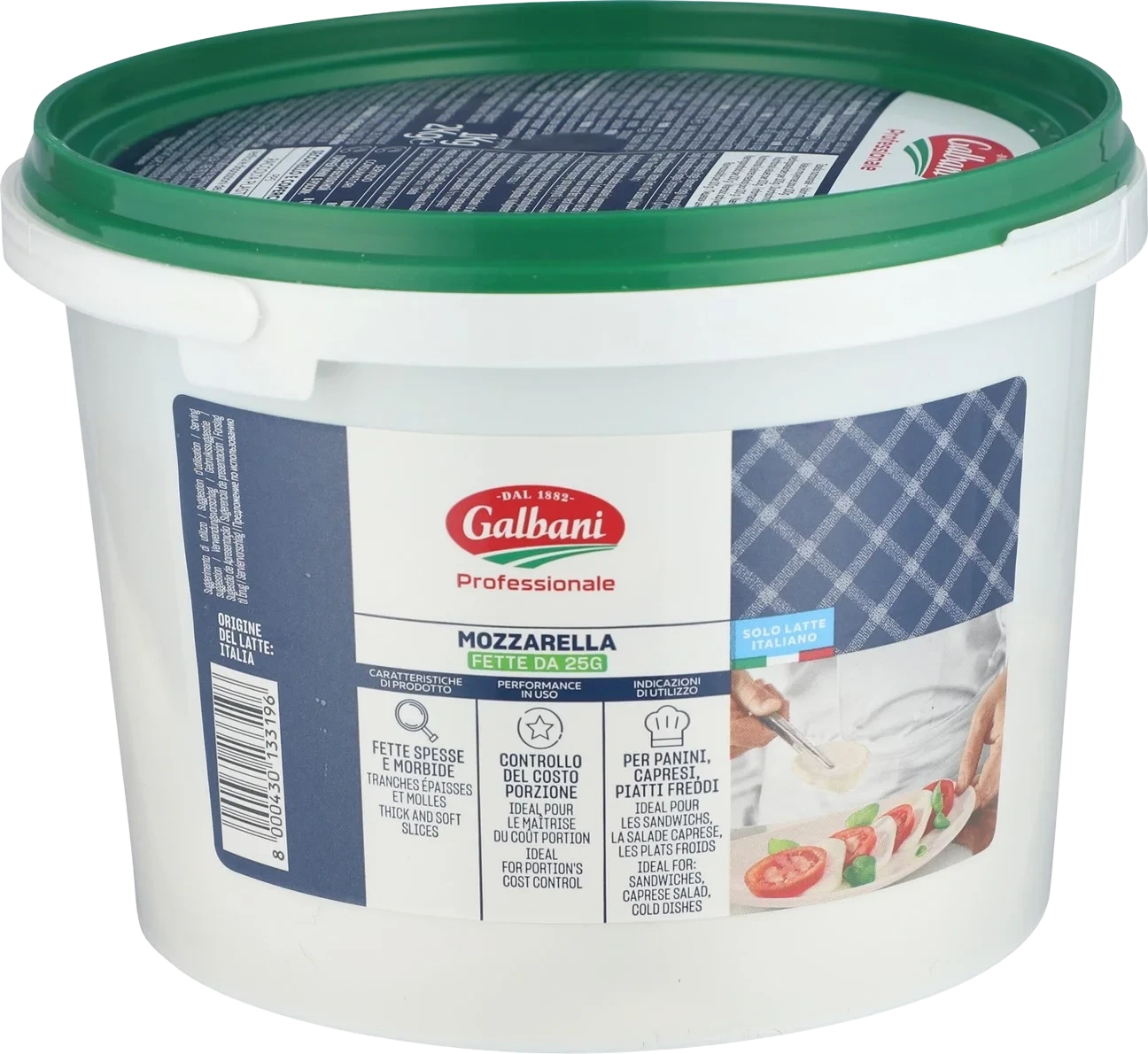 Mozzarella i Skiver 1kg Galbani