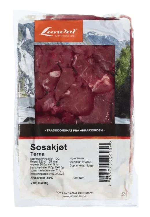 Sosekjøtt Ternet 500g Lundal