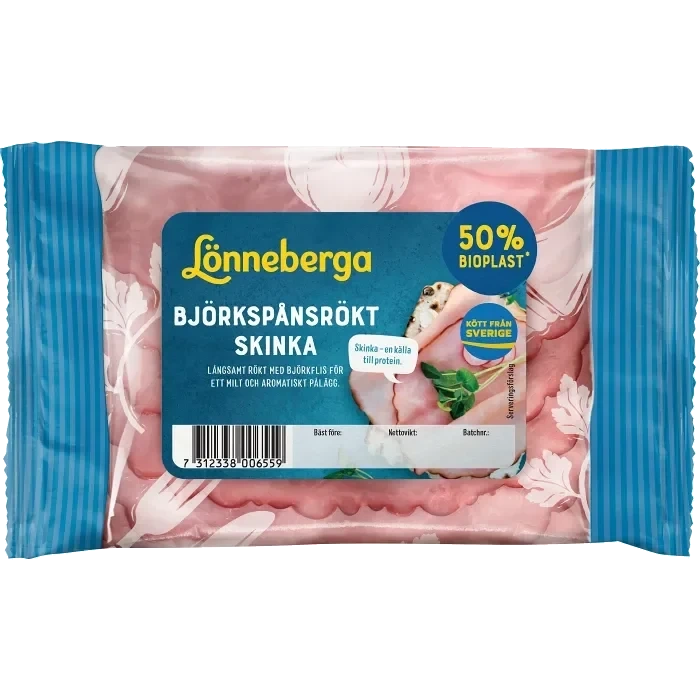 Skinka Björkspånsrökt 105g Lönneberga
