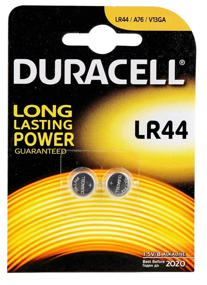 Duracell Lr44 Alkalisk Knappcellebatteri 2pk