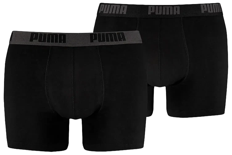 Boxer Basic Herre 2pk Black/Black Xl Puma