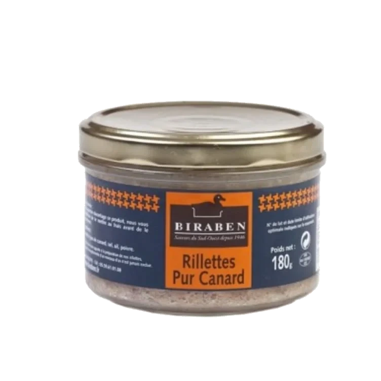 Rillettes av And 180g Biraben