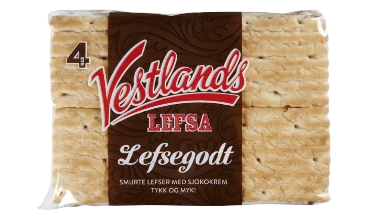 Vestlandslefsa Lefsegodt Sjoko 4pk 230g