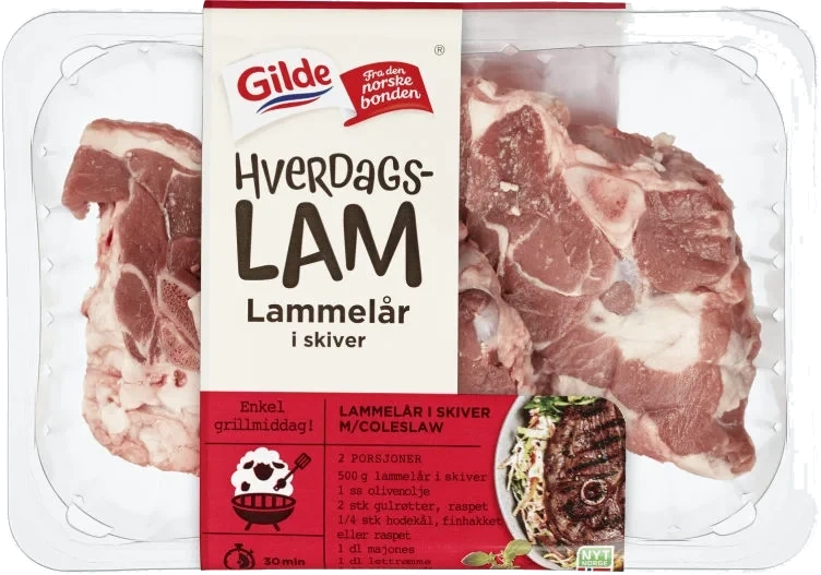 Lam Lårskiver Hverdagslam Ca500g Gilde