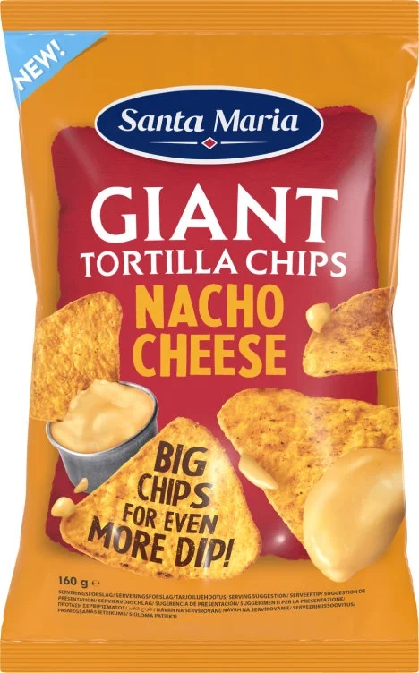 Giant Tortilla Chips Nacho Cheese 160g