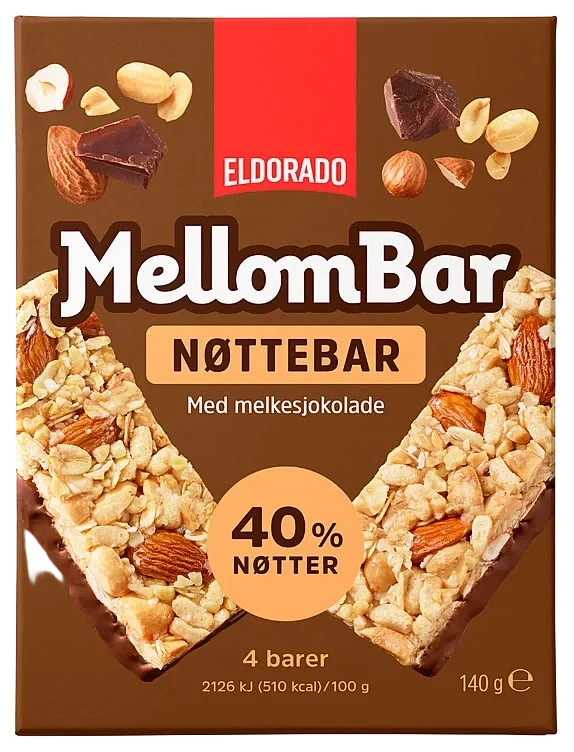 Mellombar Nøtter&Sjokolade 140g Eldorado