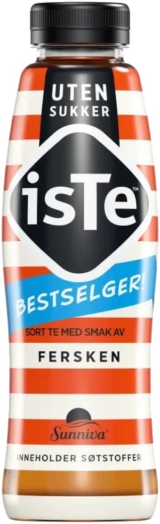 Iste Fersken u/Sukker 0,5l flaske Sunniva