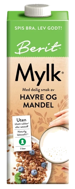 Havre og mandelmylk 1l