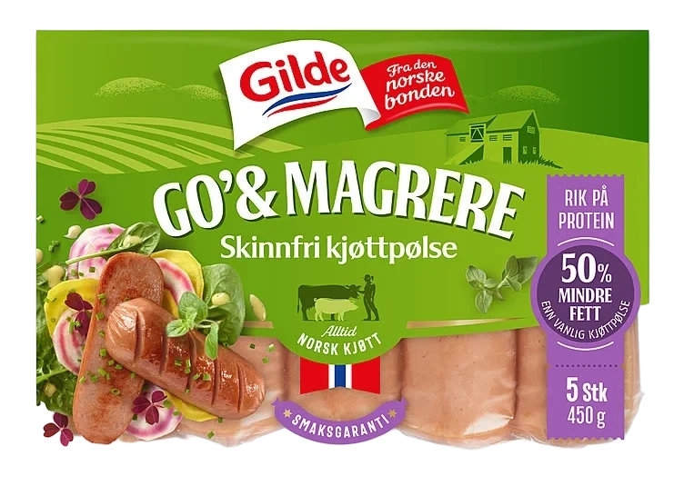 Go & Magrere Kj.pølse u/Skinn 450g Enh