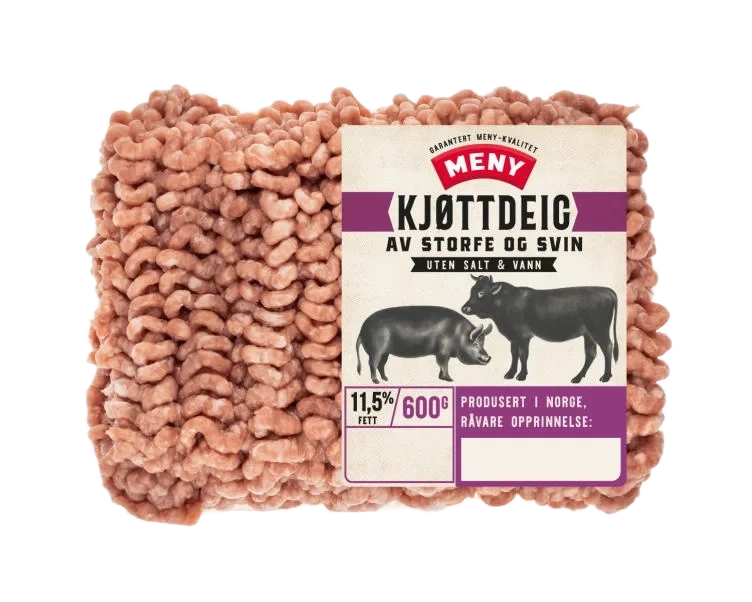 Kjøttdeig Storfe&Svin 600g Meny
