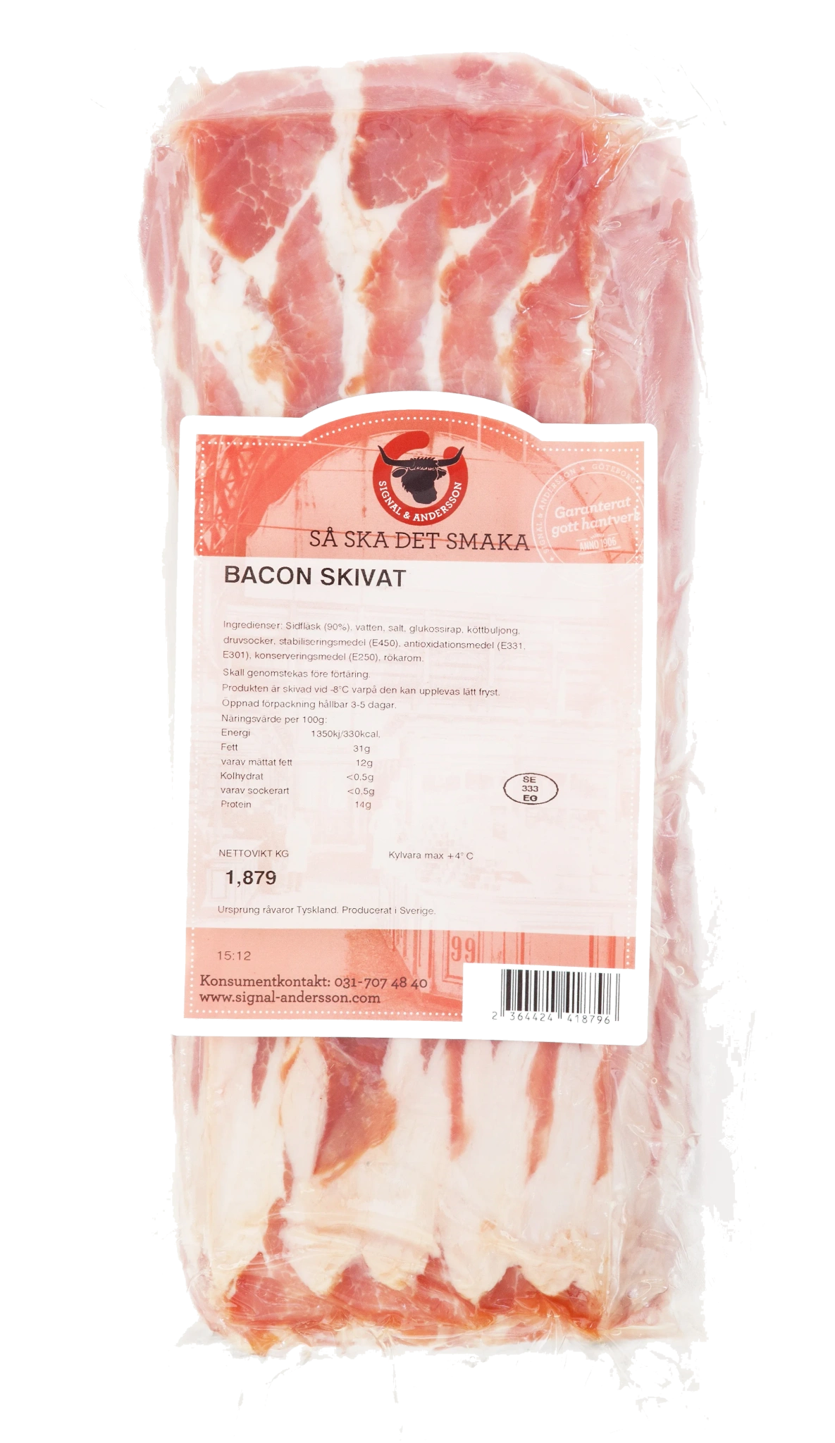 Bacon skiv rullp