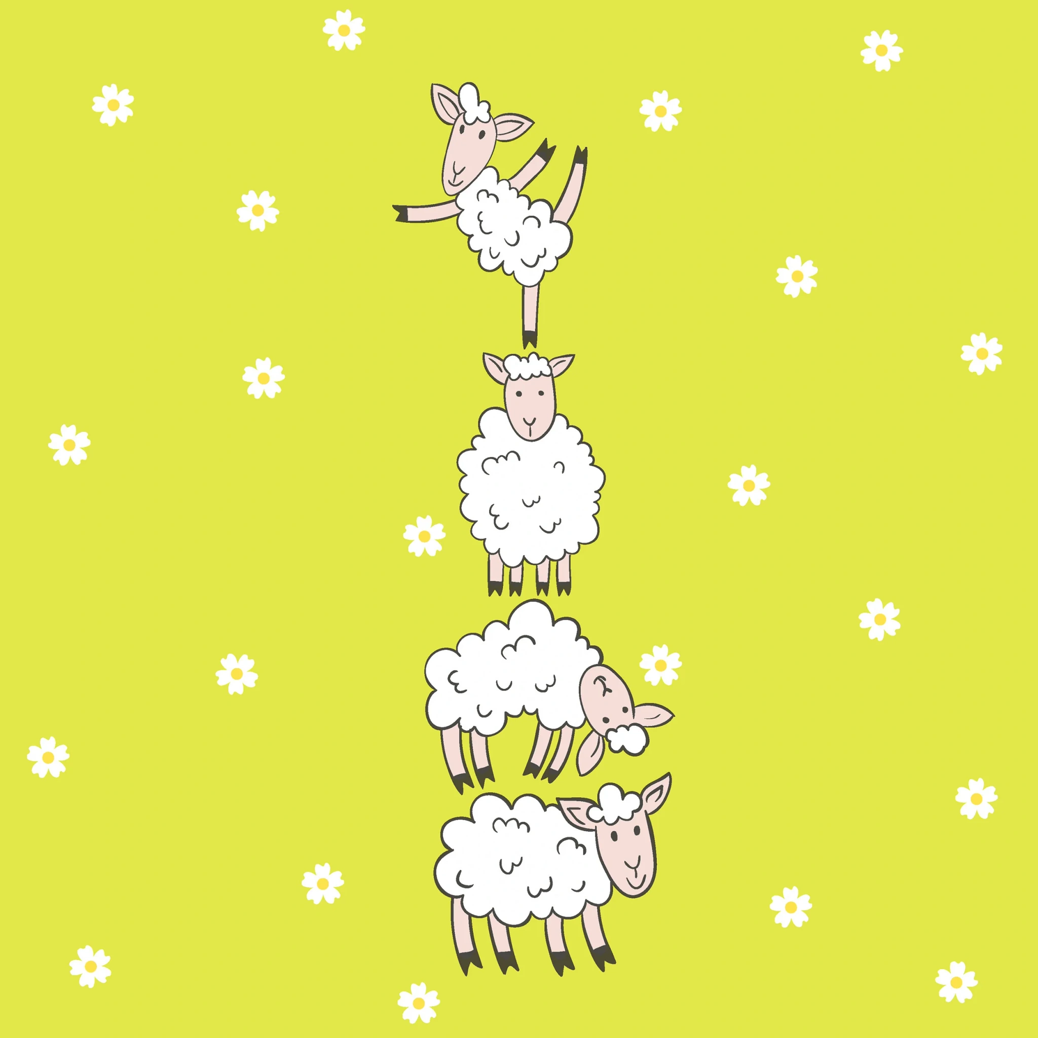 Tissue-Serviette Hoppy Lambs