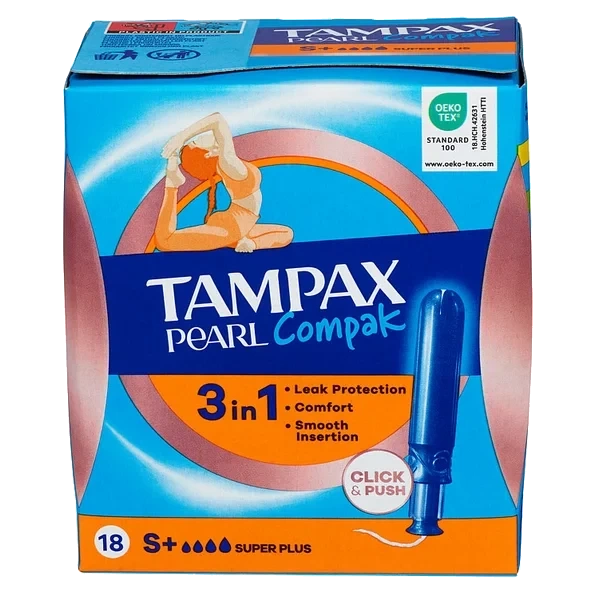 Tampong Compak Pearl Super Plus 18stk Tampax