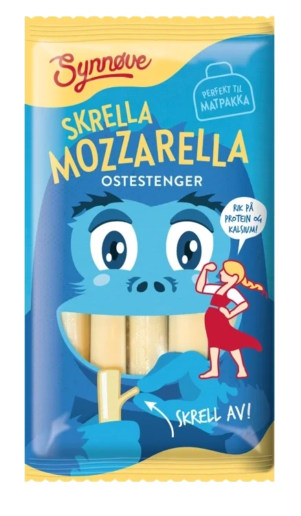 Mozzarella skrella ostestenger  100g