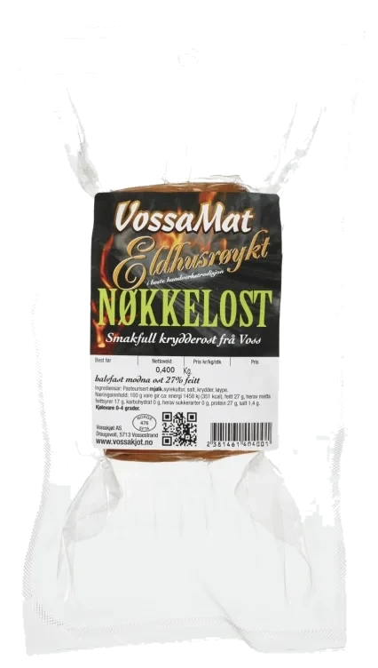 Eldhusrøykt Nøkkelost Ca 400g Vossakjøt