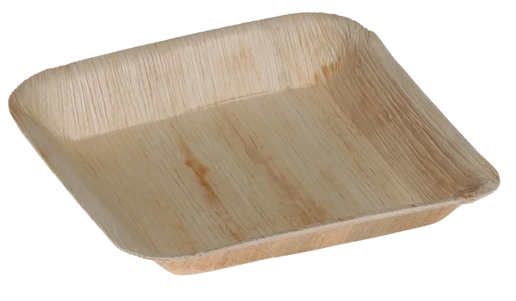Palmebladstallerken 17x17cm naturesse  25stk