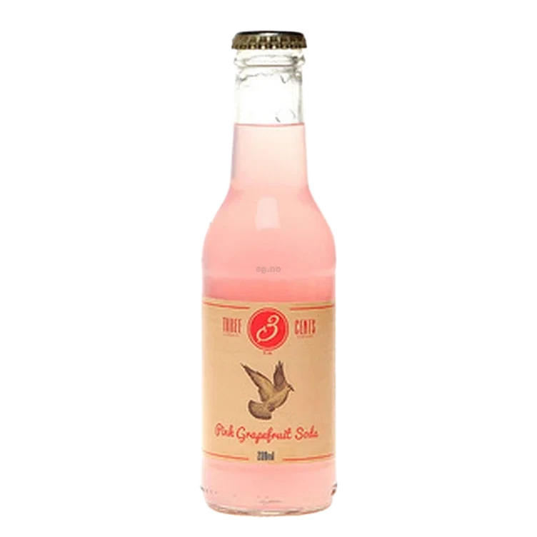Three cents pink grapefruit soda   24x20cl