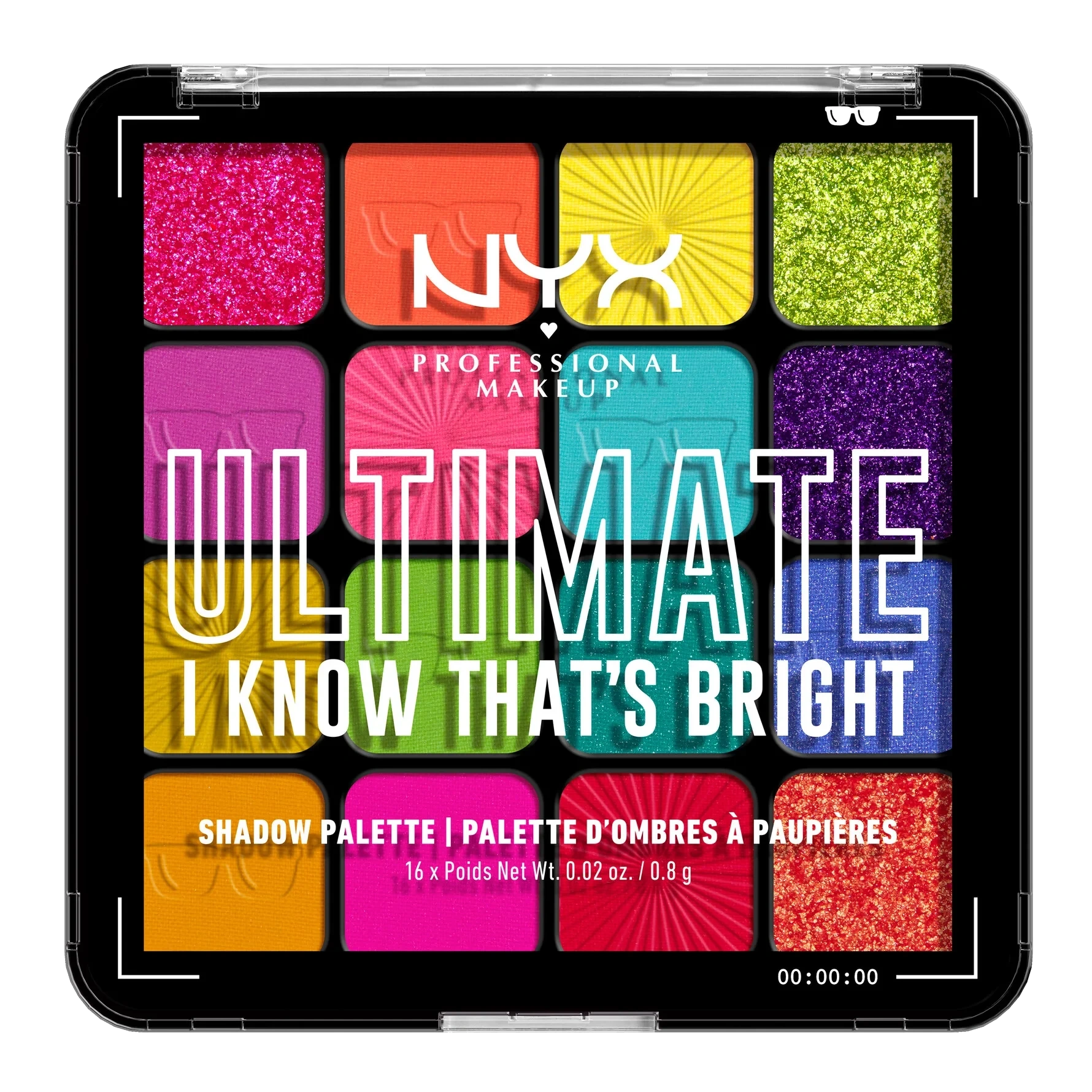 NYX PROFESSIONAL MAKEUP Ultimate Shadow Palette 16 Pan 04W I Know That's Bright