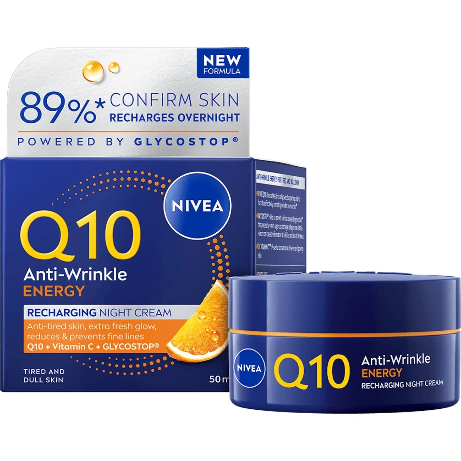 Nivea Q10 Energy Recharging Night Cream, 50ml