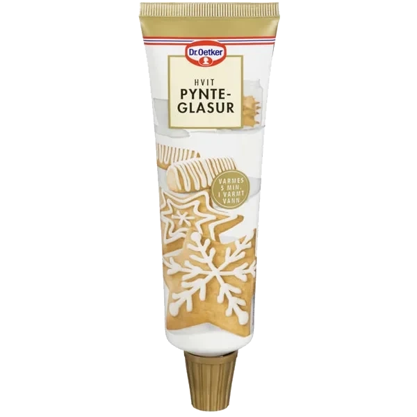 Pynteglasur Hvit 125g Tube Dr. Oetker