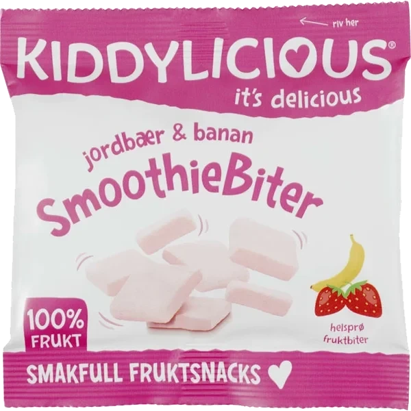 Smoothie Biter Jordbær&Banan 6g Kiddylicious
