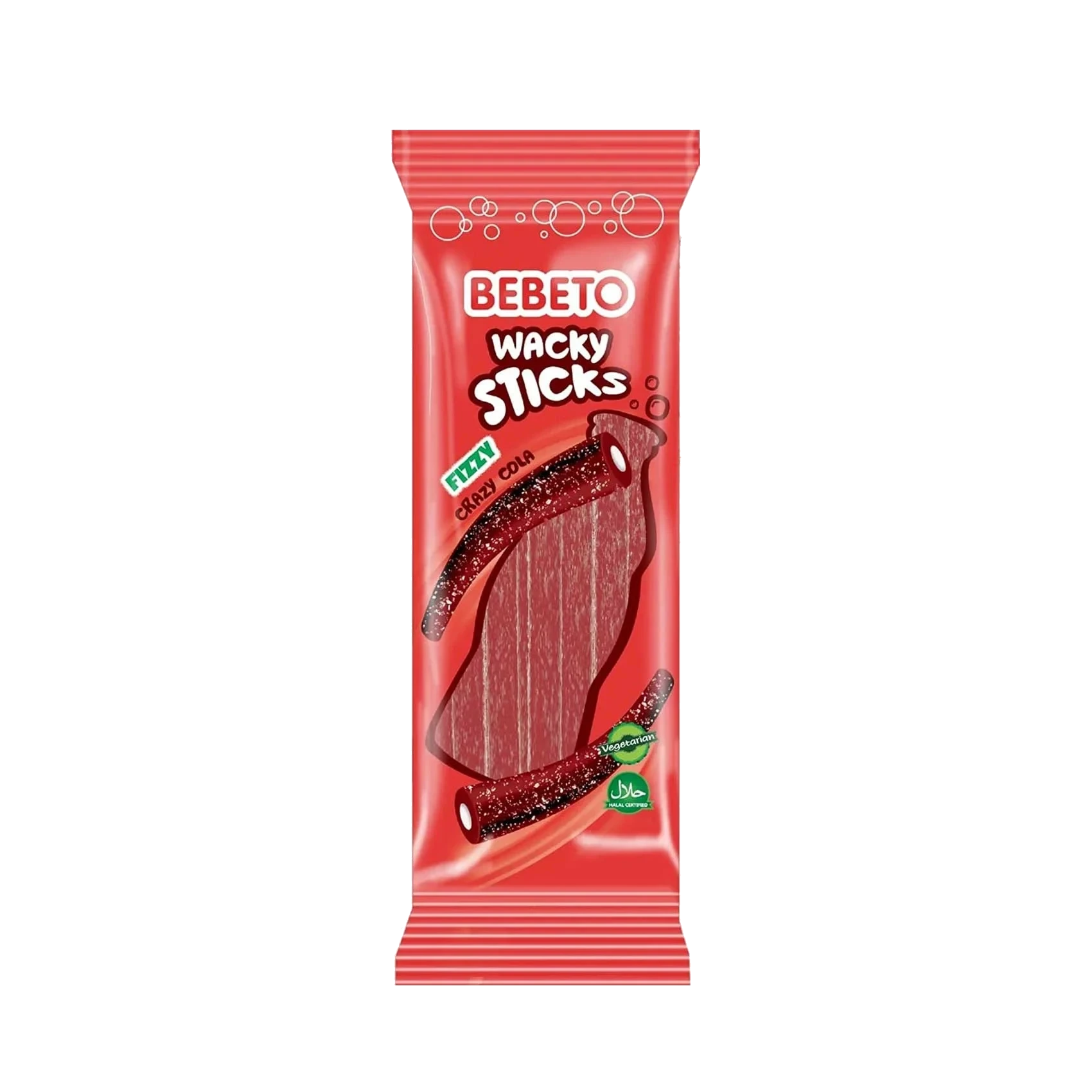 Bebeto Wacky Sticks Fizzy Cola 180g