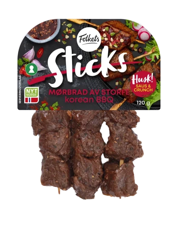 Mørbrad Sticks Korean Bbq 120g Folkets
